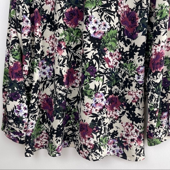 𝅺J. Jill Women’s Floral Print Button Up Shirt Blouse Size XL Lightweight - Picture 7 of 9